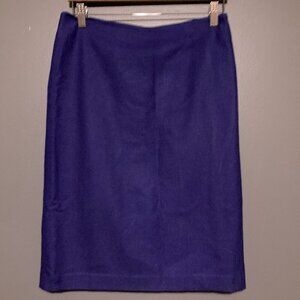 Talbots Skirt Womens 6 Wool Blend Pencil Straight Career Classic Lined Zip Blue
